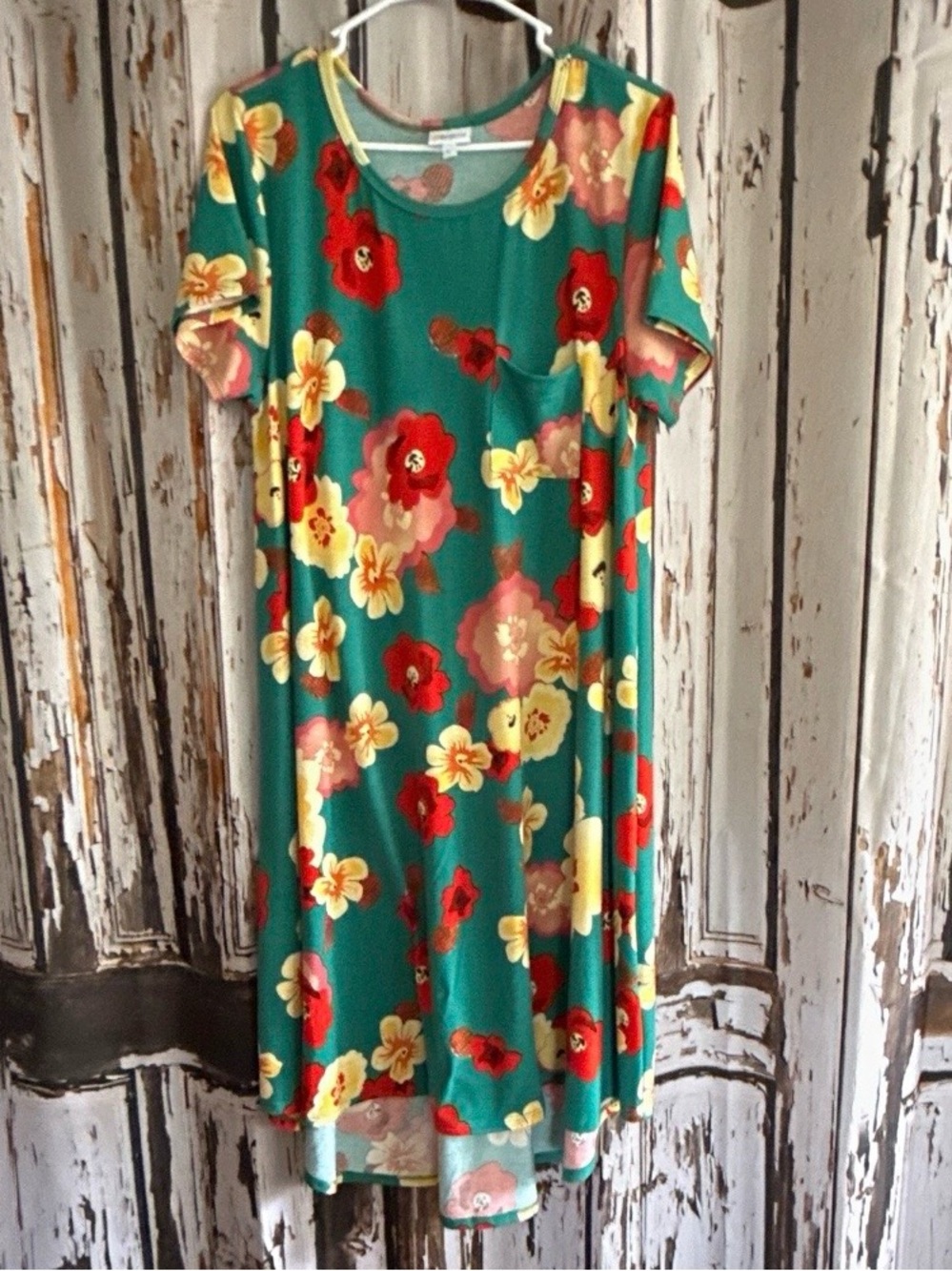 LulaRoe Carly women’s large floral hi- low dress